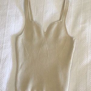 Abercrombie & Fitch Cream Knit Top Size M